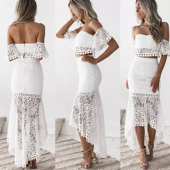 Pippidip Dresses & Skirts - Lace 2-Piece Top & Skirt Set, New
